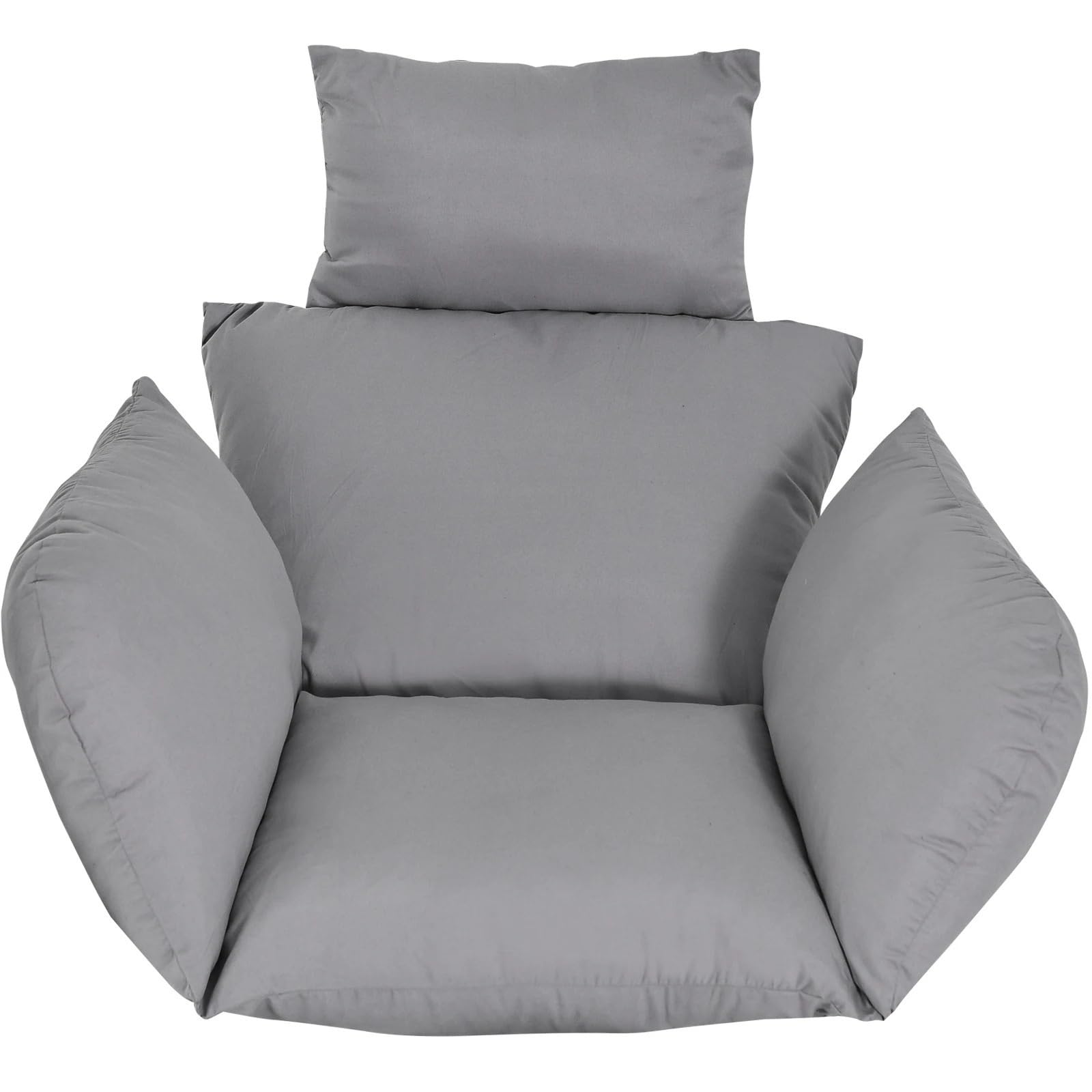 Bflcwstd Gray Egg Chair Cushion Hanging Chair Cushion Cushions For Egg Washable Swing Thicken Patio Pad(Gray)