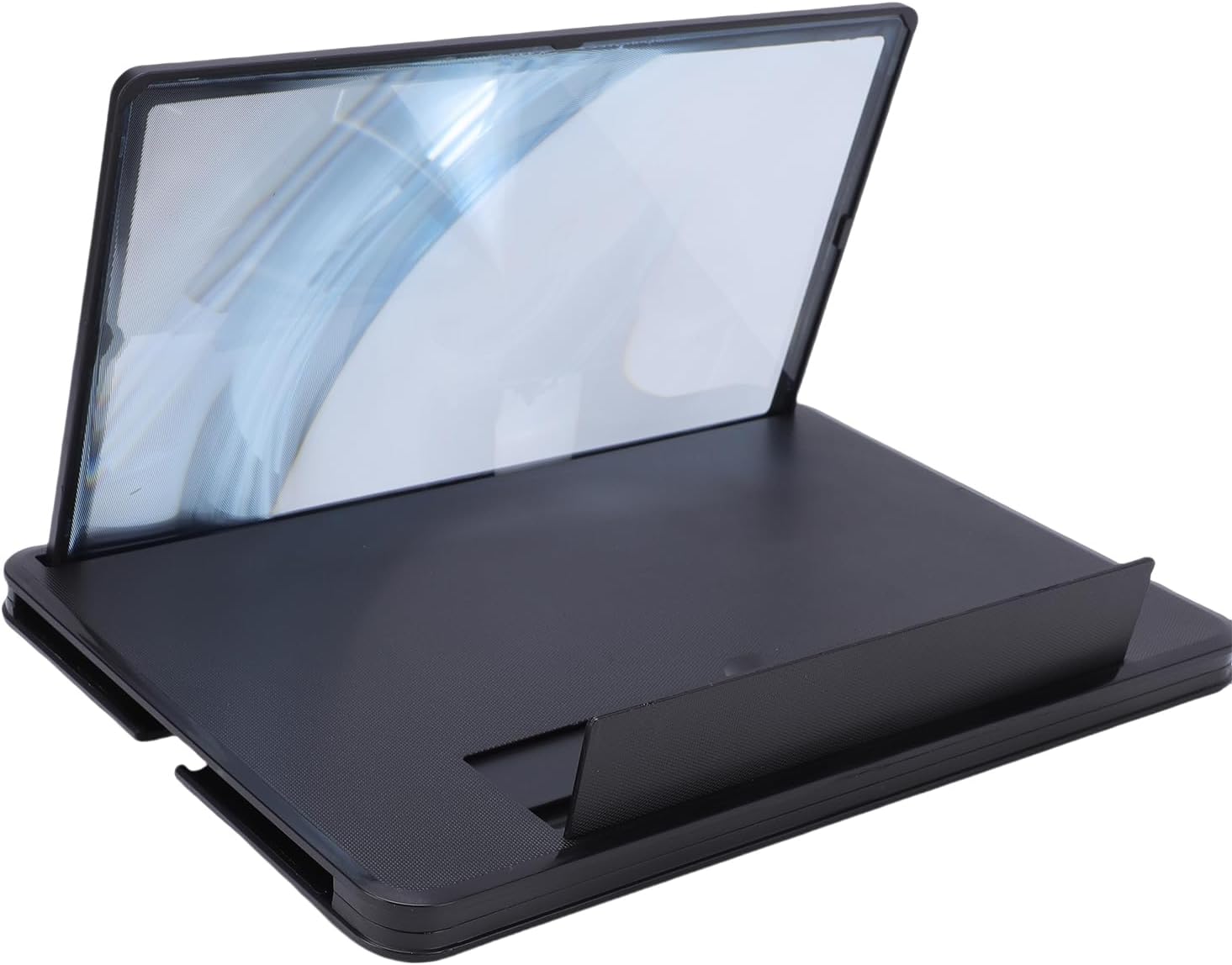 14 Inch Mobile Phone Screen Magnifier, Foldable Phone Stand with 3D HD Fresnel Lens and Anti Blue Light Coating, Adjustable Angle for Movies Videos Gaming (Black)