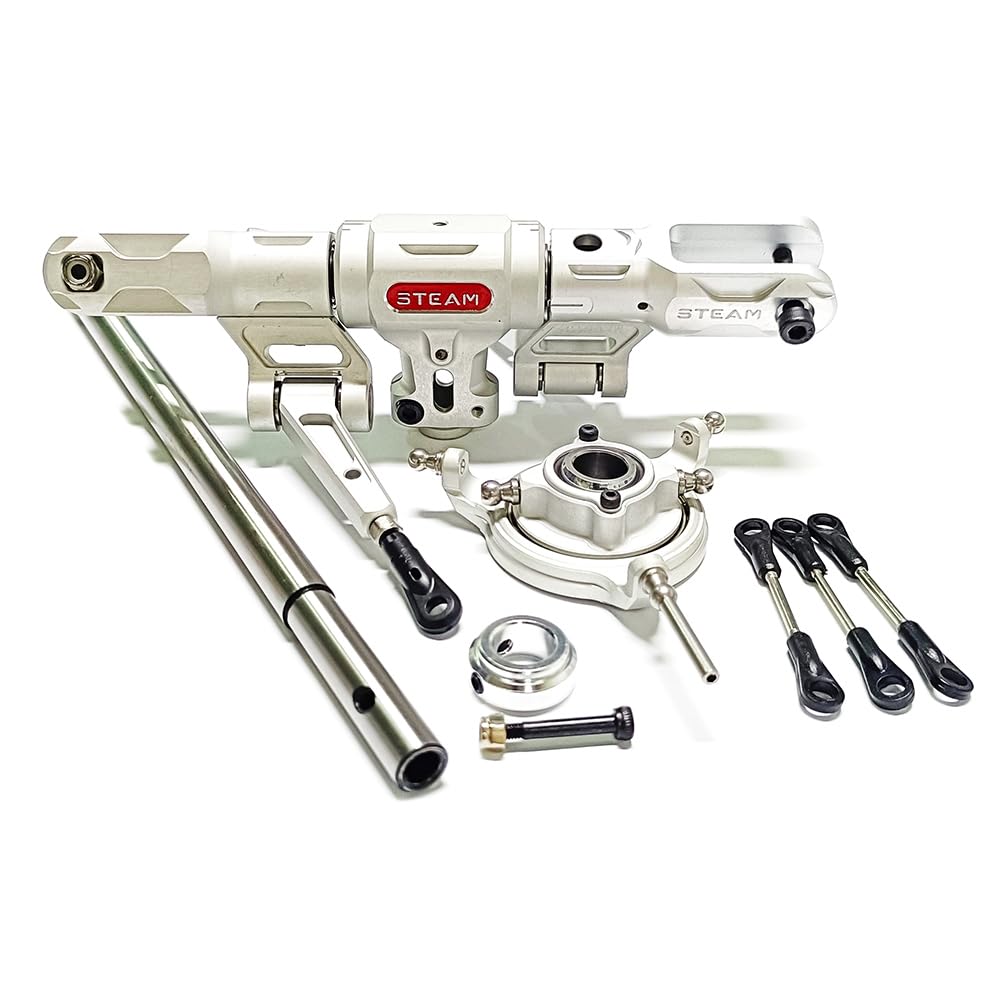 TRX-550X~600RCヘリコプター用スリーローターヘッド シルバー TRX-550X