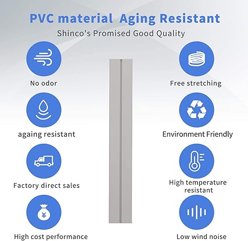 Miniatura 5 de Shinco Placa de sellado de ventana de aire acondicionado para puerta corredera con bloqueo de diseño especial, aire acondicionado portátil, longitud