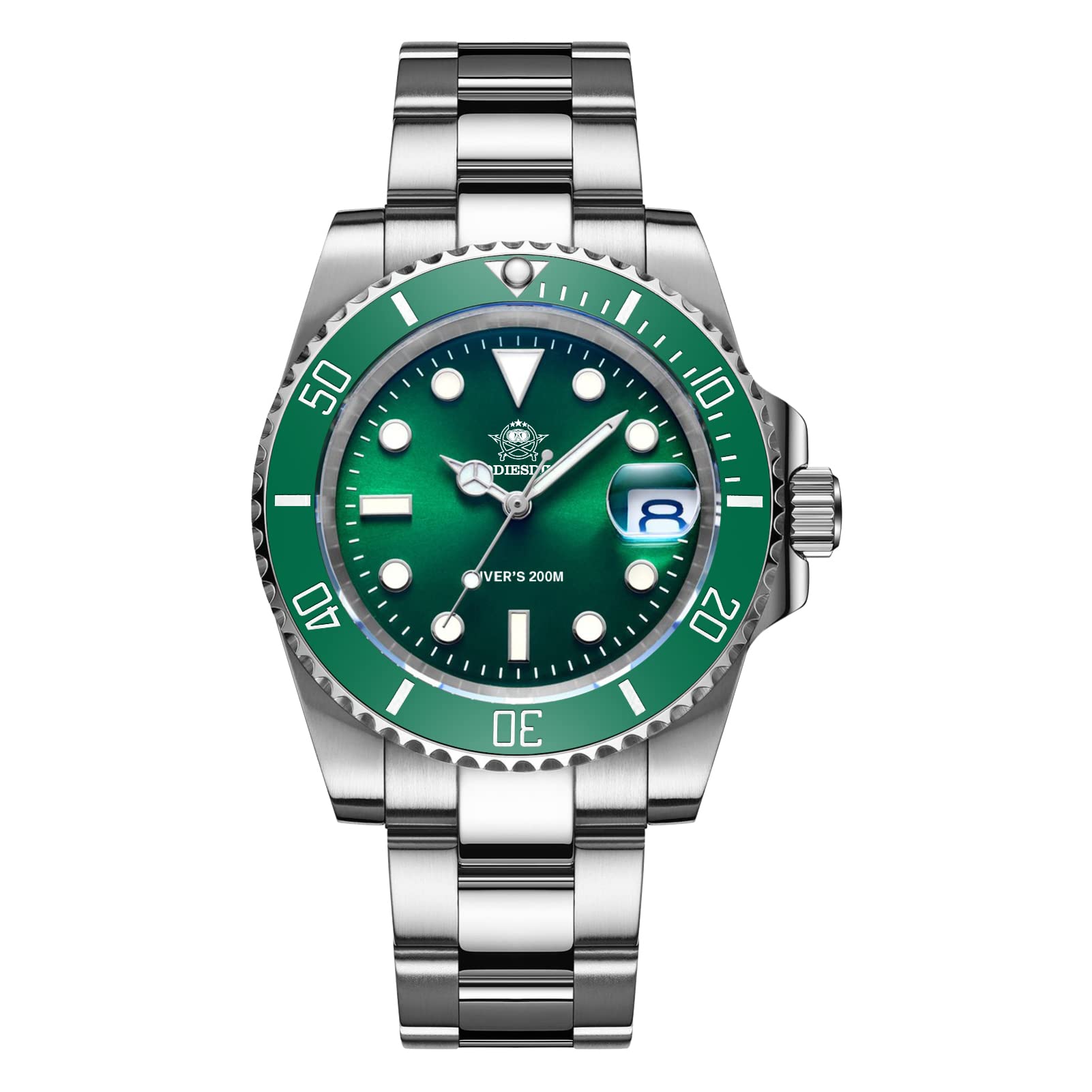 ADDIESDIVE Quarzo Orologio Uomo Diver's 200M Subacquei Luminescente Acciaio Inossidabile