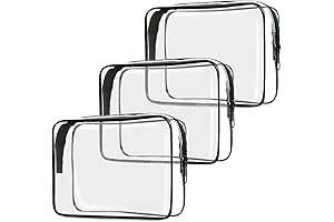 TSA Approved Toiletry Bag, 3 Pack Clear Travel Bags for Toiletries