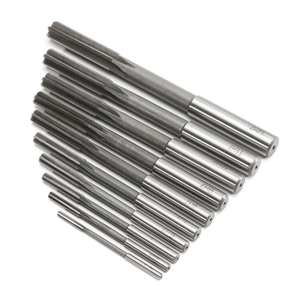 Alésoir machine Lot de 10 alésoirs à queue droite HSS 3-12 mm for tour, tolérance H7