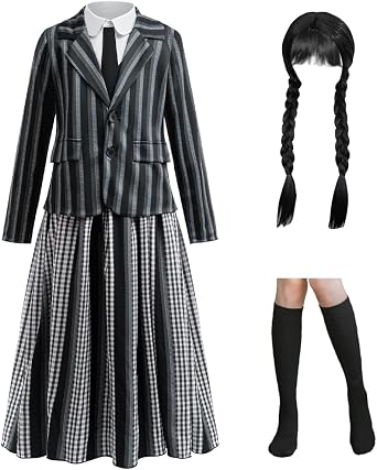 Girl 3 Piece Anime Costume Set Blazer Shirt Skirt for Cosplay Role Play Theme Party Daily Wear