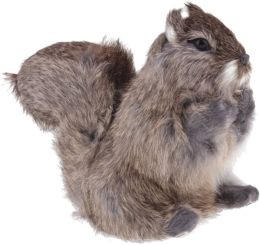 Amazon.co.jp: 飾りアート彫刻彫像骨qual骨収集品、人工動物の羽毛リス