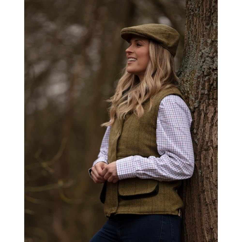 Walker and Hawkes - Bayston - Chaleco de Tweed para Mujer - Inspirado en la hípica y la Caza