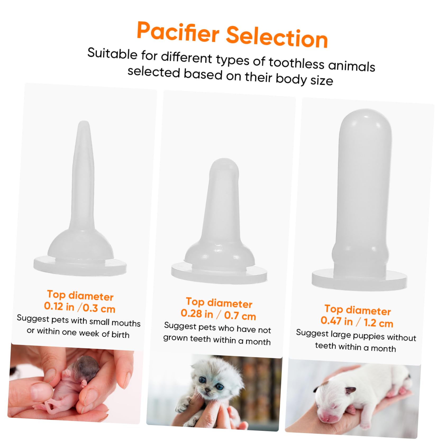 COLLBATH Pet Nursing Set Accurate Measurement Feeding Bottle Brush Kit for Puppies and Kitten Milks