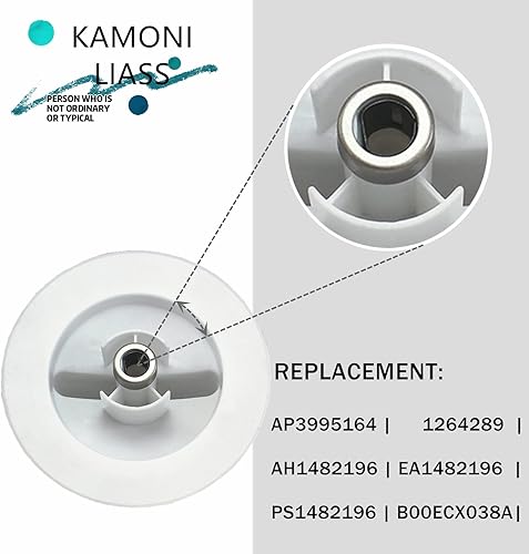 Miniatura 3 de WE1M652 - Perilla de control del temporizador de secadora blanca compatible con secadores GE y Hotpoint, 2 piezas con piezas de protección de