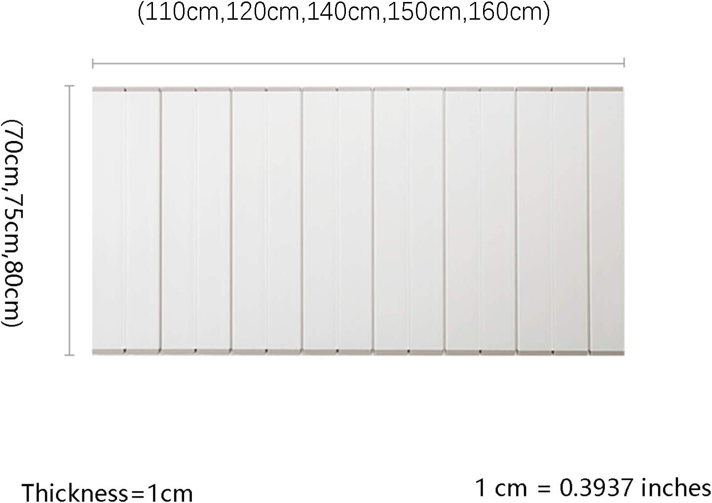 Bathtub Tray Dust Waterproof Bathtubs Cover Panel Holder Folding Bath Storage Rack for Home Apartment Bedroom 8 Size Optional (Colour: White Size: 70 cm x 110 cm)