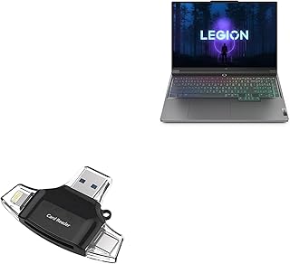 BoxWave Smart Gadget Compatible with Lenovo Legion Slim 7i (RTX 4070) - AllReader SD Card Reader, microSD Card Reader SD Compact USB - Jet Black