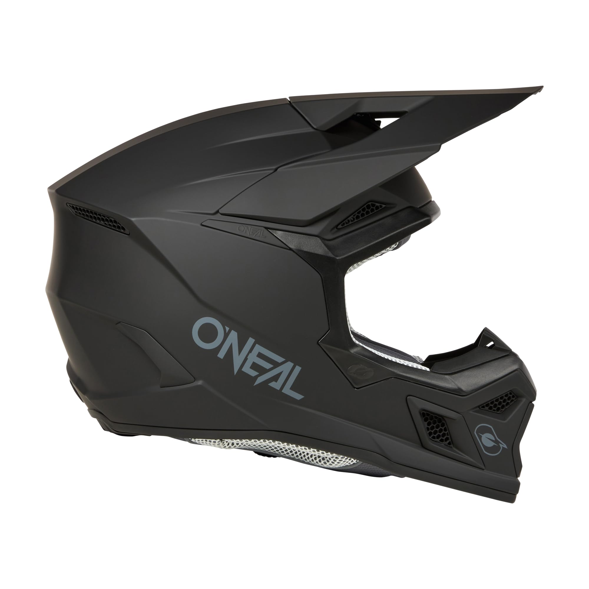 O'NEAL | Casco Motocross | MX Enduro | Calotta in ABS, standard di sicurezza ECE 22.06, aperture di ventilazione per un raffreddamento ottimale | Casco 3SRS SOLID V.24 | Adulti | Nero | Nero