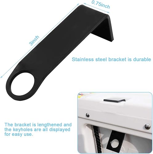 Miniatura 4 de Together-life Soporte de bloqueo de cable enfriador para YETI Tundra, bloqueo de cable de 6 pies con candado de combinación para refrigeradores