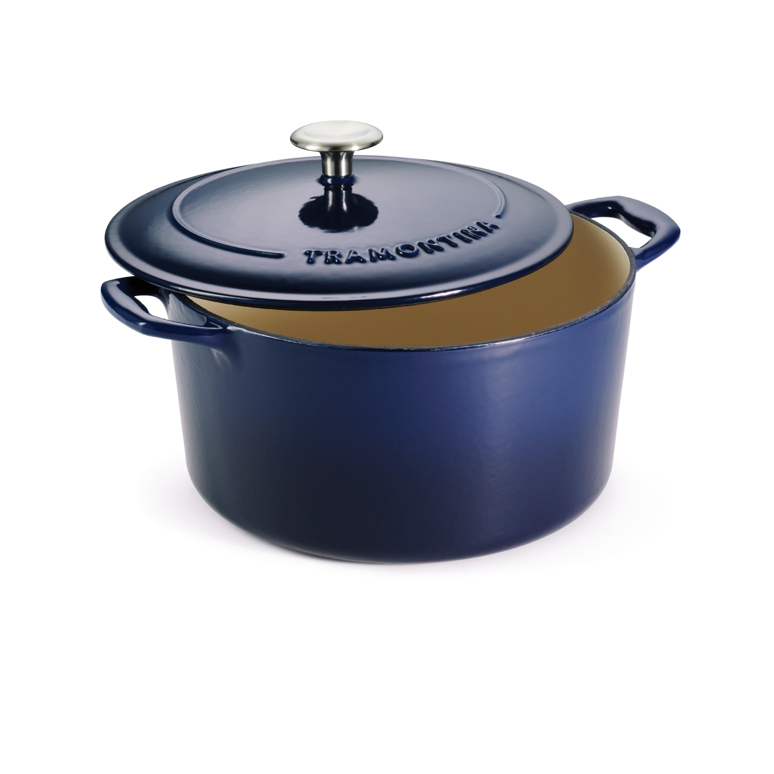 Tramontina Cocote in Ghisa Smaltata con Coperchio Blu Bestow 26 cm 6,2 L