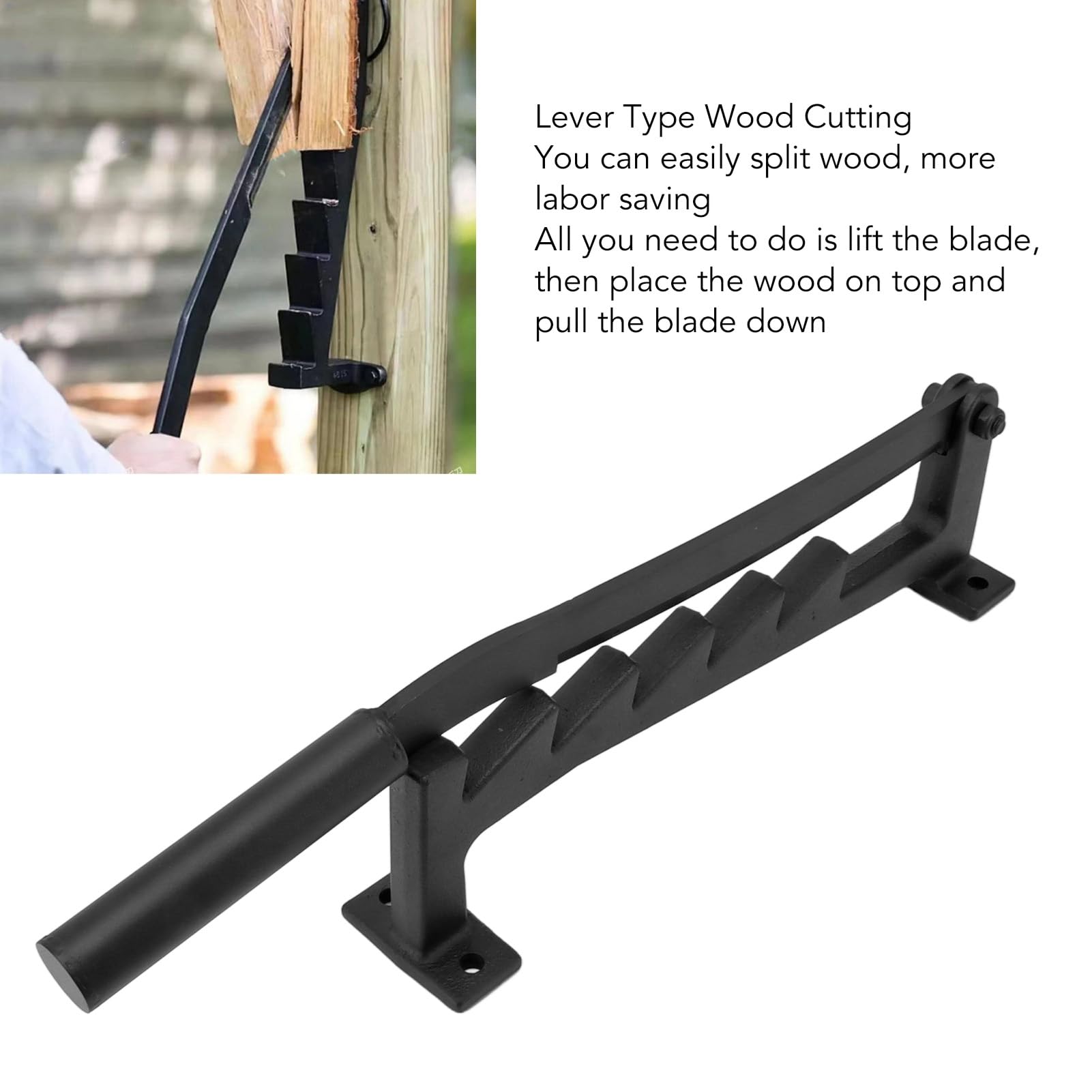 Holzspalter Manueller, Axt Holz Spalten Wandhalterung Brennholzspalter Brennholz-Anzündspalter Wood Splitter Anzündkacker Feuerknacker Outdoor Anzündholz Feuerholz