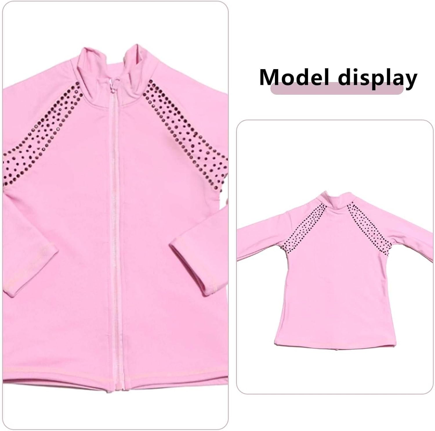 Women Girls Ice Figure Skating Practice Suit, Jacket Premium Warm Trousers Rhinestones Child Skating Leggings