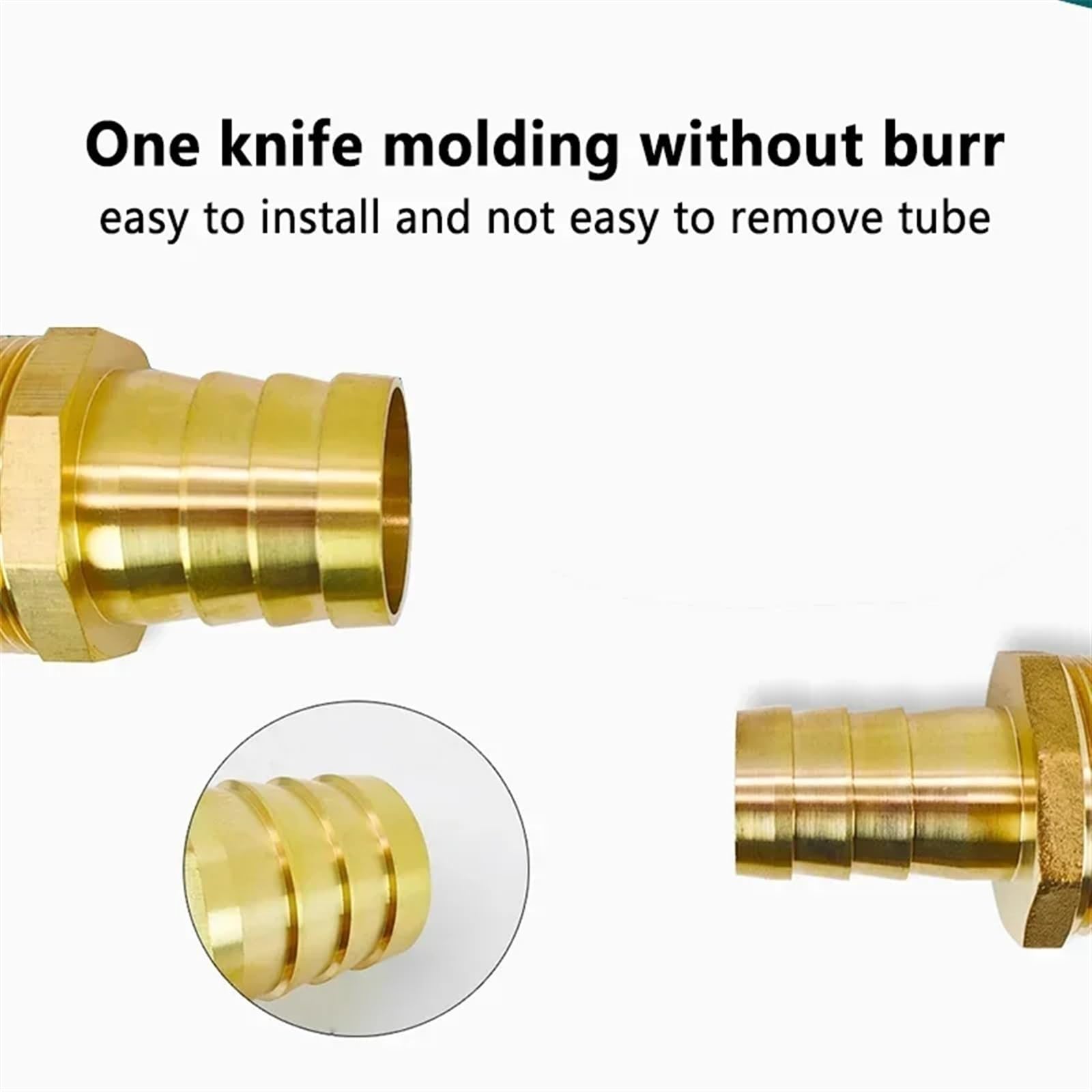 Raccordo di giunzione con barbiglio in ottone, Raccordi for tubi pneumatici BSP in ottone maschio, confezione da 20 dimensioni multiple(Barb 16mm-1i2)