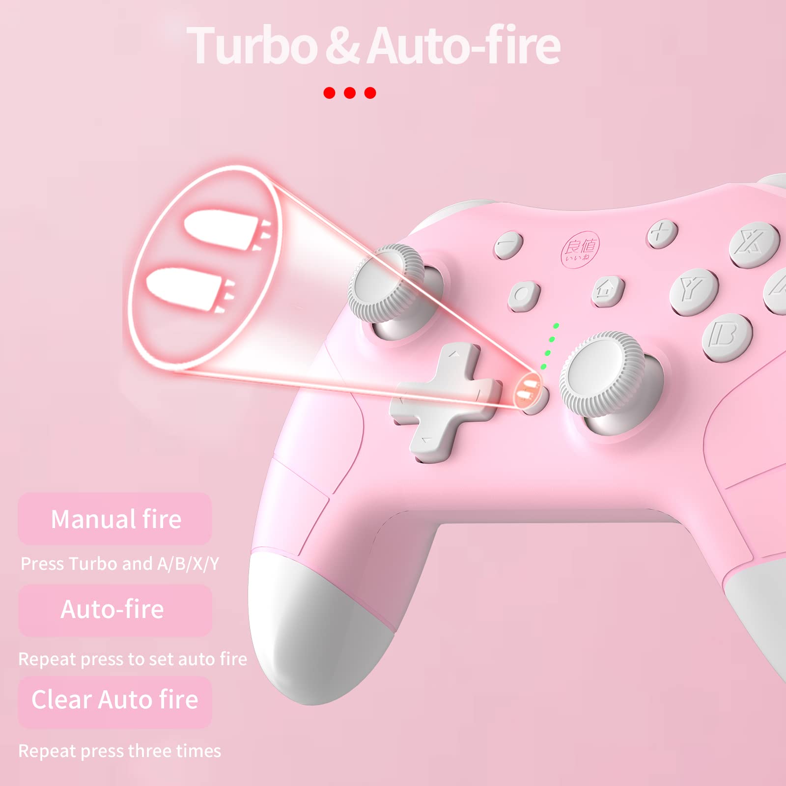 Buy IINE Pink Controller for Nintendo Switch/Switch OLED, with Amiibo