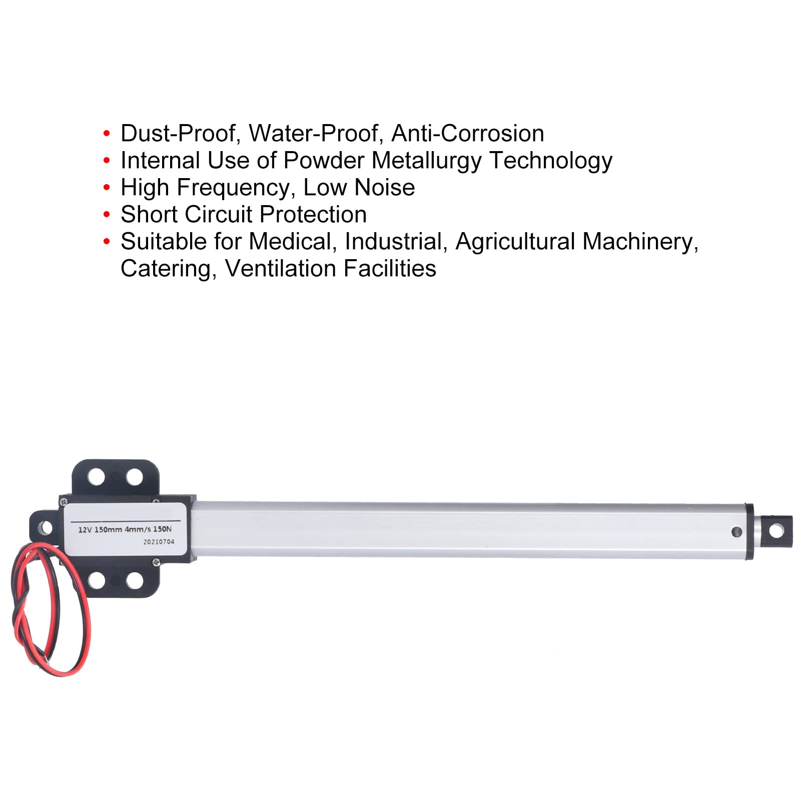 Lineaire Actuator 12V 150mm Hoogfrequente Geared Motor Lineaire Actuator(Slag 150mm-15mm/s-50N