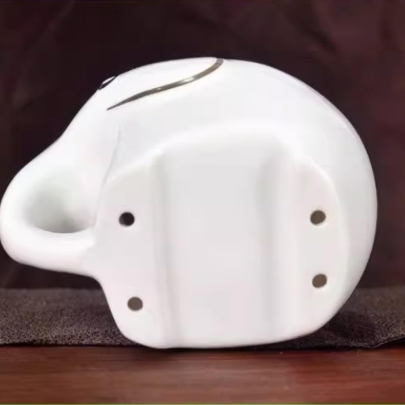 Porta Spazzolino Decorazione, Portaspazzolino In Ceramica A Forma Di Elefante Con Ripiano Del Bagno Foro Scarico Multifunzione Moderno(4-hole)