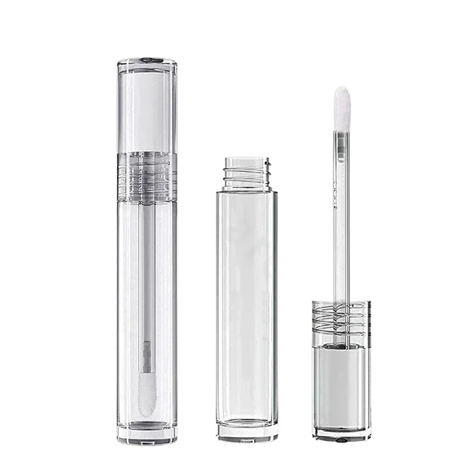 GIUPLOKID Empty Lip Balm Container, Empty Lipstick Lip Gloss Tubes 20 Pieces Plastic Refillable Cosmetic Containers