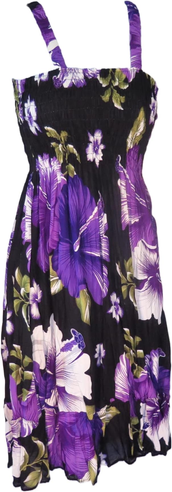 TDbN Sundress | Summer | Beach & Resort Wear | Viscose | Cover-Up | Floral | Multi-Color | Predominately: Black+Violet+White+Green