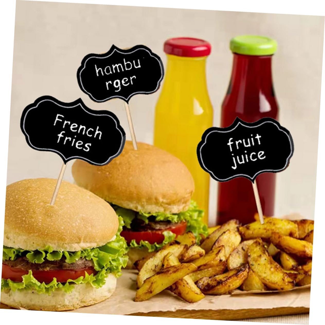 24pcs Blank Toothpick Flags Food Labels for Party Buffet Cheese Markers