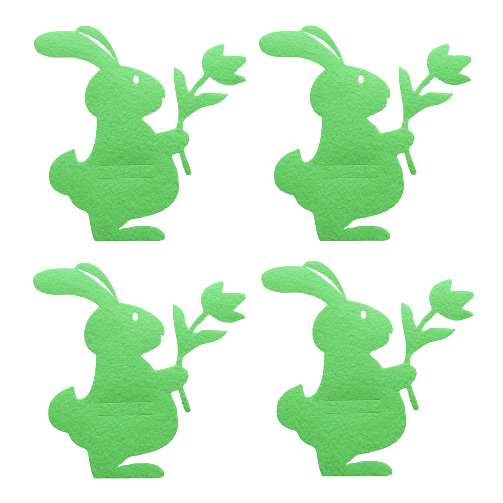 Tsophreniq 4pcs Happy Easter Tableware Holder Flower Knives Fork Cutlery Bag Easter Decoration for Home Dining Table Party Tableware Organizers