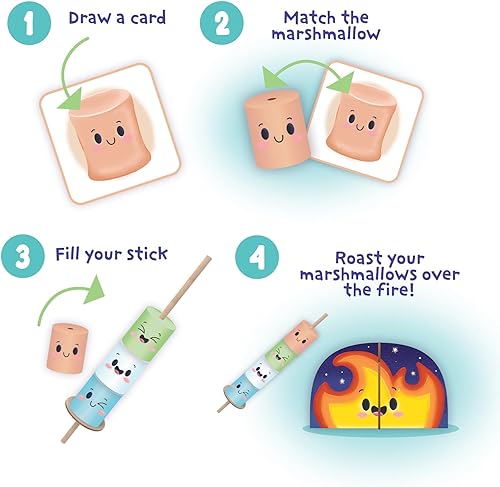 Miniatura 4 de Peaceable Kingdom Happy Marshmallow - Juego para niños a partir de 2 años y desarrolla habilidades motoras finas y combinación de colores para niños