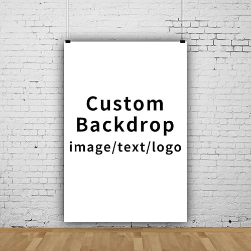 Canessioa Telón de fondo personalizado, personalizable, personaliza tu imagen, logotipo, texto, fotografía, fondo, pancarta vertical de vinilo,