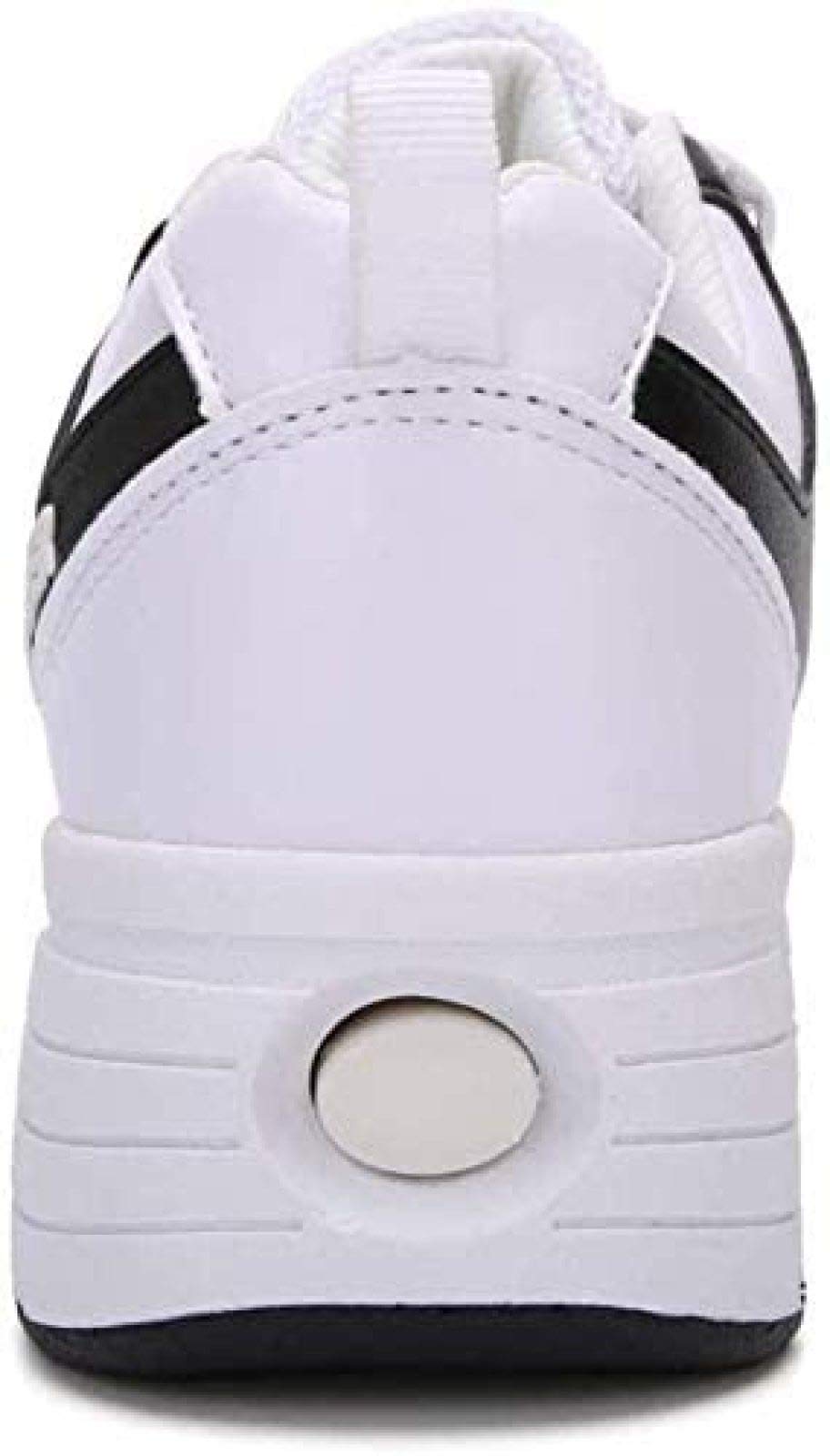 Zapatillas De Skate para Niños Niñas Zapatillas Deportivas Zapatillas De Gimnasia Técnicas Retráctiles,White-41