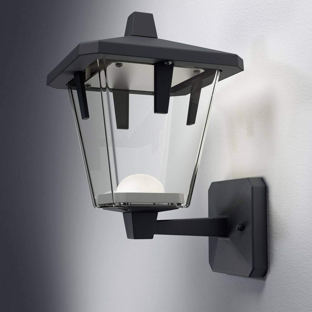 OSRAM Oprawa ścienna LED na zewnątrz/latarnia w stylu Endura Classic Up/korpus aluminiowy/czarny / 10 W/ciepła biel - 3000 K