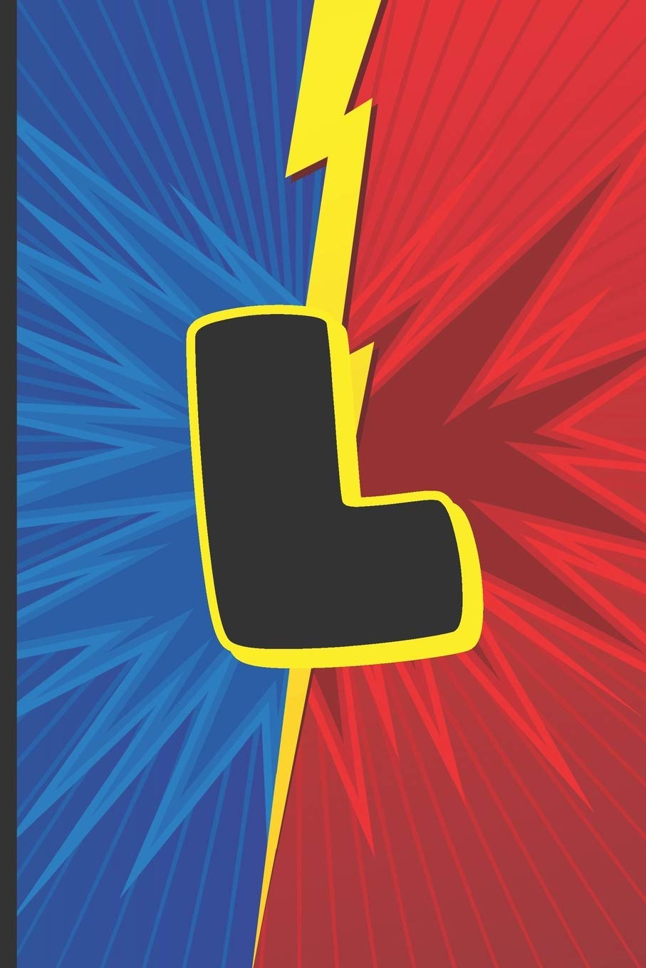 L: Superhero Monogram Initial Notebook for boys Letter L | 6" x 9" - 120 pages, Wide Ruled| Superhero, Comic, Gaming, Battle Scene