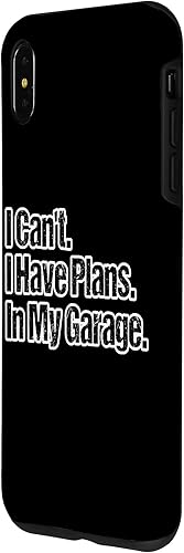Miniatura 14 de Funda para iPhone 12 mini con diseño de chico de coche, con texto en inglés "I Can't I Have Planans In My Garage