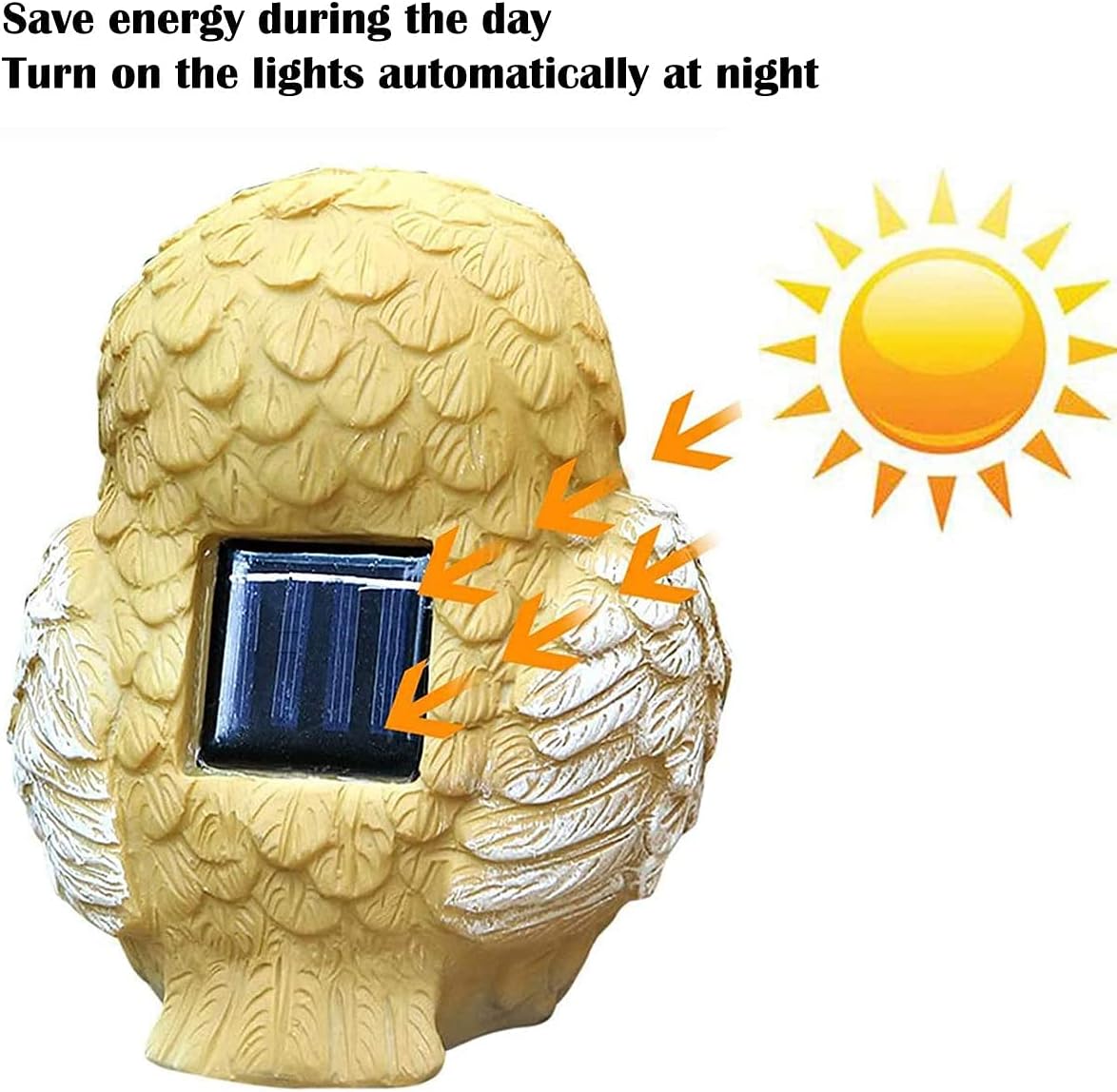 Solar Lantern Owl Table Lamps Solar Garden Animal Lights for Yard，Patio, Decorative Waterproof Garden Lamps，Indoor House Gifts Table Decor - - 