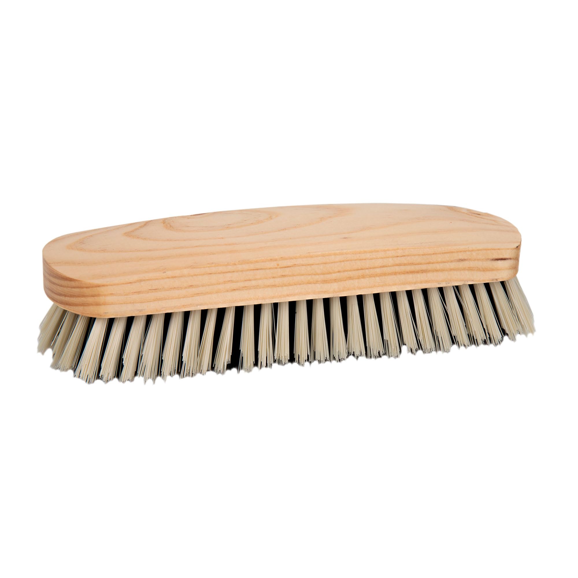 Cofan Cepillo de Ropa | Fibras de PVC Suaves y Resistentes | Mango ergonómico de Madera | Adecuado para Limpieza de Zapatos, tapicería, Ropa | Longitud: 18,​5 cm