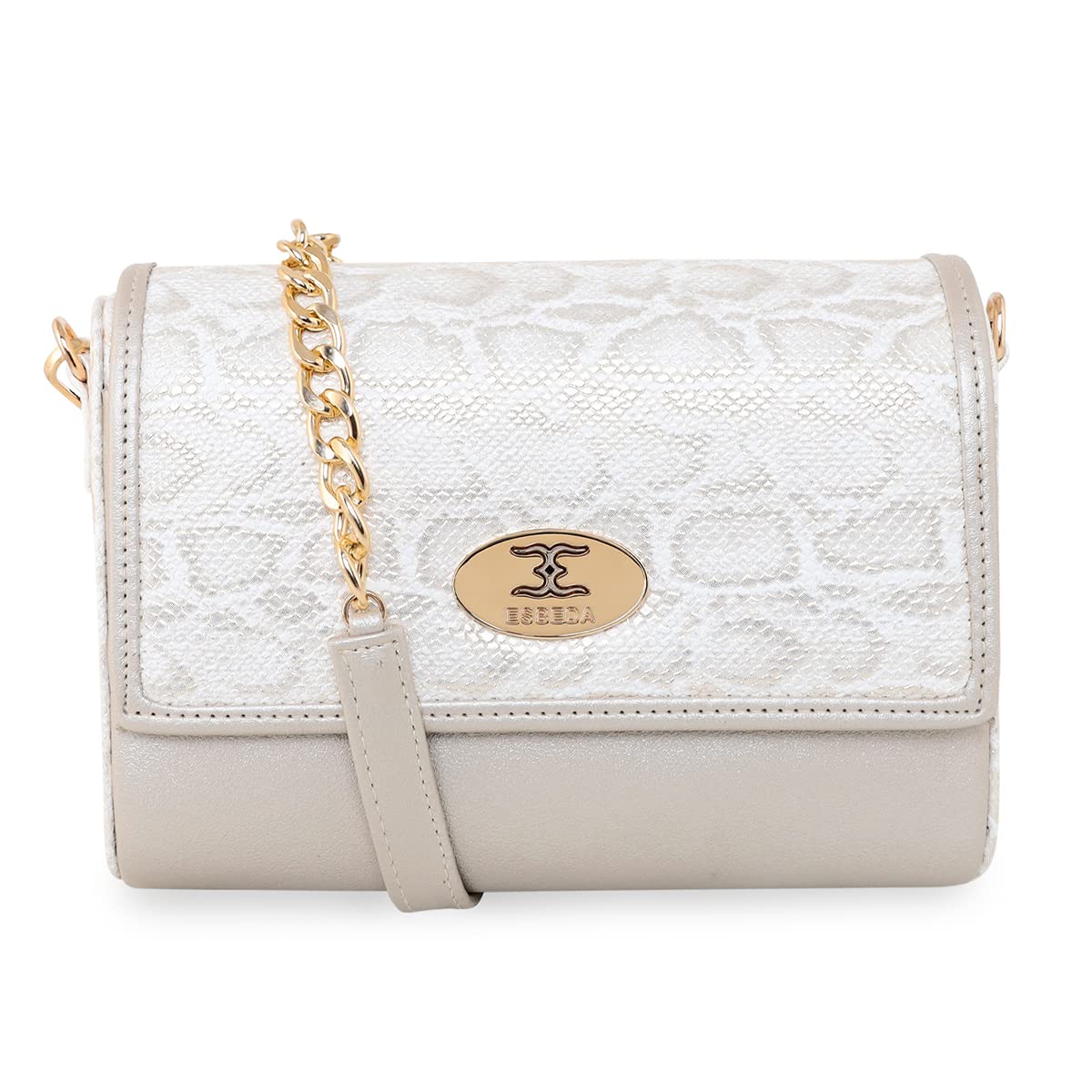 ESBEDA Light Gold Color Snake Art Box Sling Bag For Women (B0BLYRZ4HM) Amazon Price History, Amazon Price Tracker