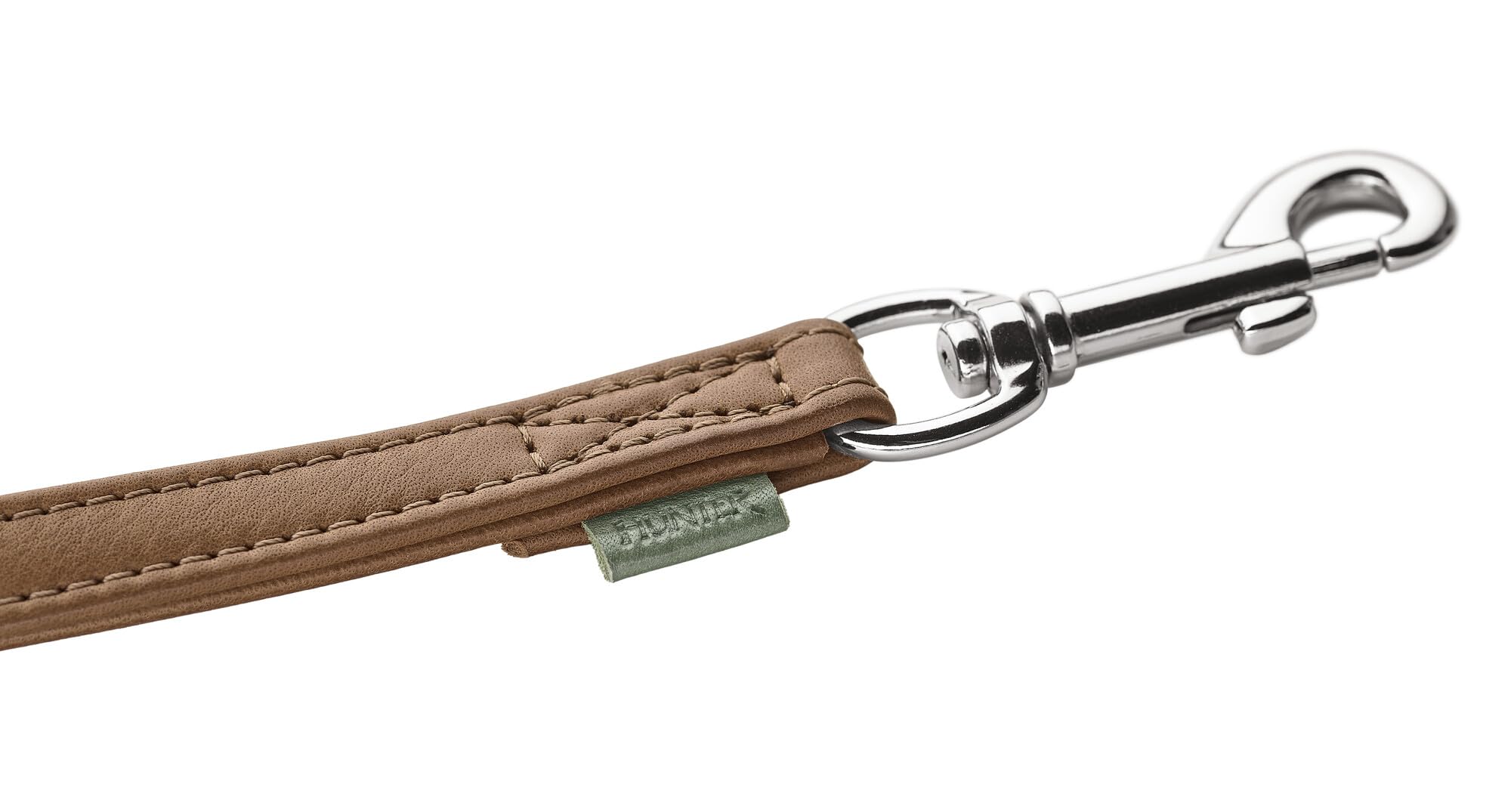 Hunter Regulowana smycz dla psa Portofino ze skóry premium, 3-stopniowa regulacja, miękka i elastyczna, nadaje się do zawieszenia, Made in Germany, kolor: taupe/turkusowy, rozmiar: 20/200