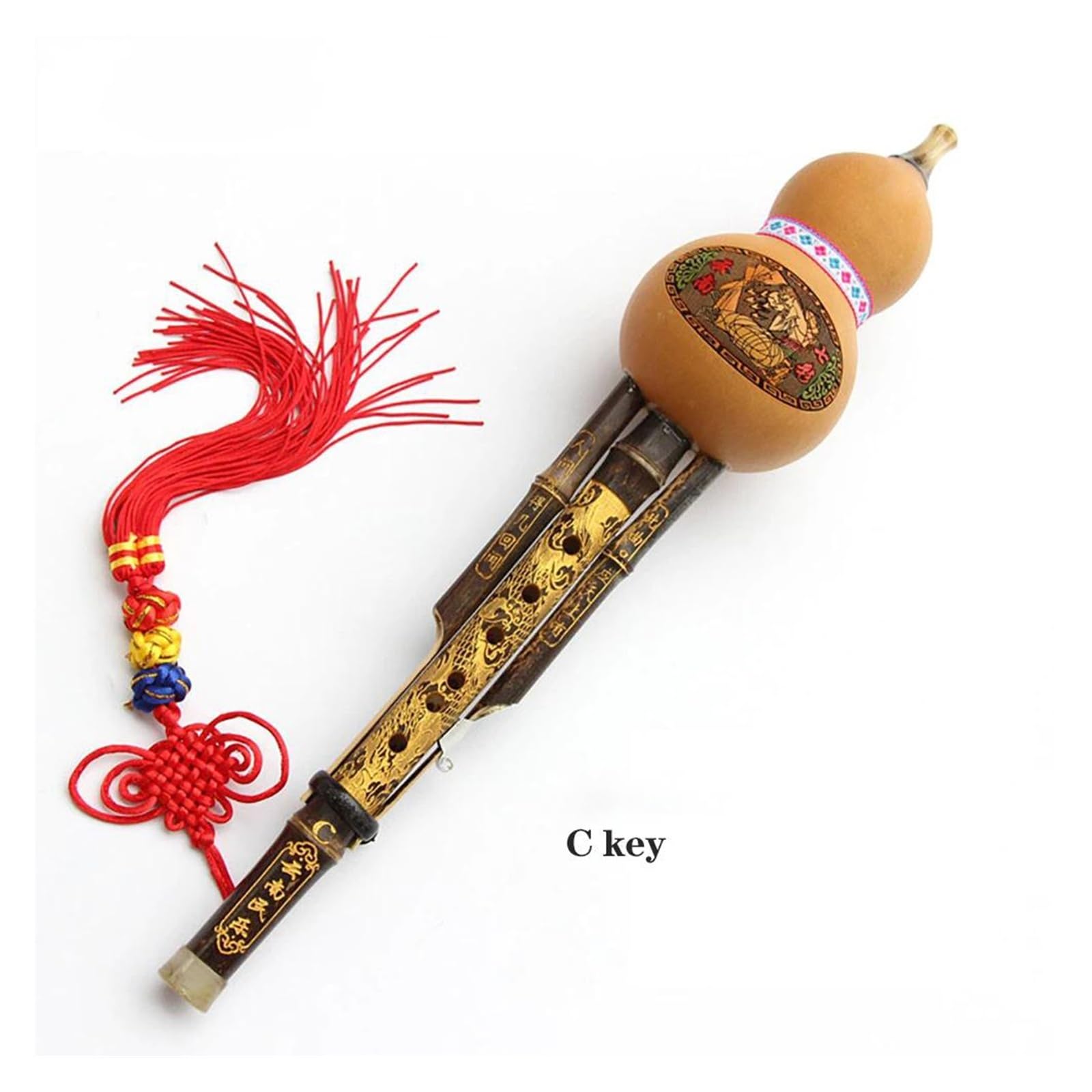 Flauta De Cucurbitáceas De Bambú Púrpura Hulusi Hecha A Mano China Instrumento Étnico C Clave Hulusi Para Principiantes Hulusi Profesional