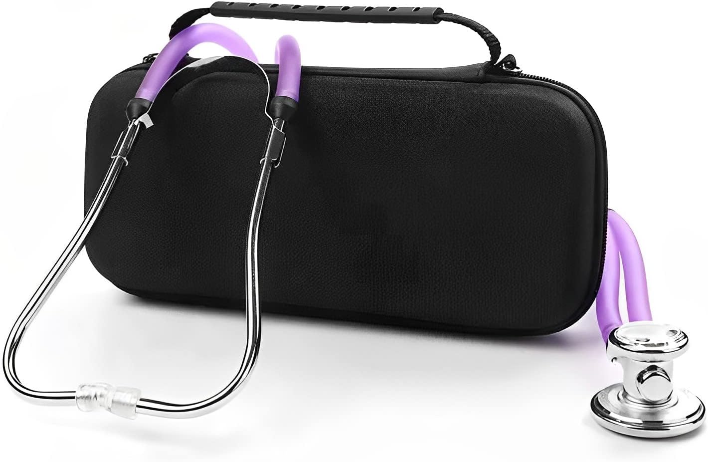AMSAMOTION Stethoscope Case For 3M Littmann Classic III Lightweight II S.E MDF Acoustica Deluxe Dual Head Cardiology IV Stethoscope Holder Pocket for Nurse Accessories for Work Hard Travel Case Bag
