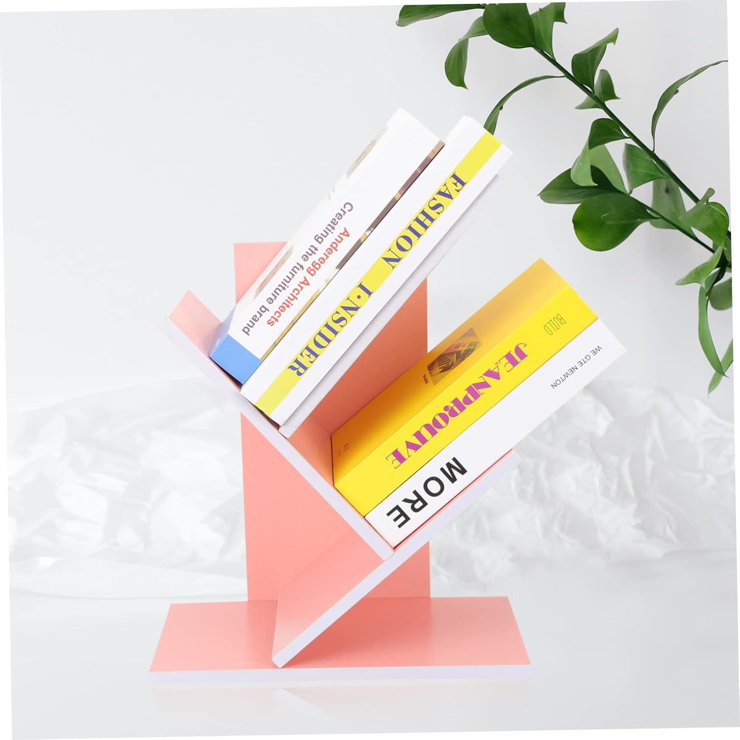 Ciieeo Tree Shape Desktop Bookshelf Multi Organizer for Home Office and Study Colorful Storage Rack for Books Magazines and Supplies Modern Decor for Desk Space