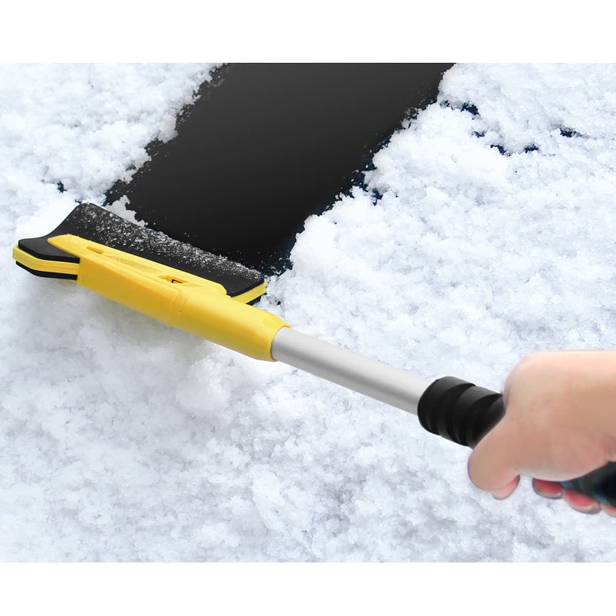 RETENA Ice Scraper Snow Brushes for Car, Snow Scraper and Brush with Squeegee and Ergonomic EVA Grip Snow Remover for Car SUV Pick Up Trucks (Color : Standard)