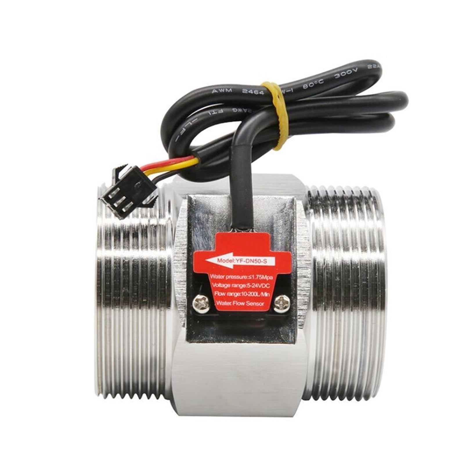 OPFVUJIKX ZM 2" DN50 S304 Sensore di Portata a turbina Hall Misuratore Industriale 10-200L/Min 5V-24V