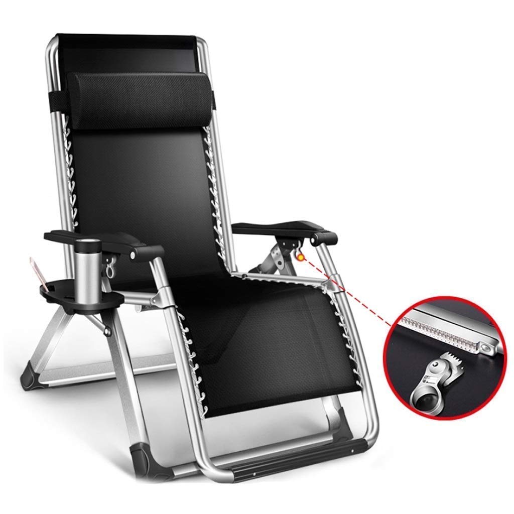 Chaise longue de jardin en métal noir avec revêtement étanche