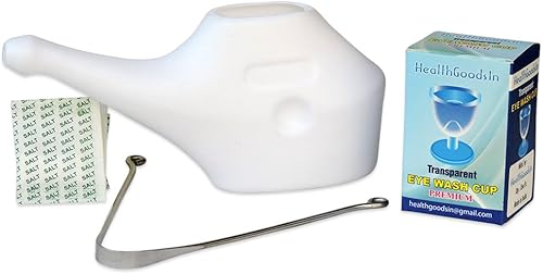 Miniatura 10 de Juego de 2 ollas Neti de plástico irrompibles 5 sobres de sal  2 cepillos de limpieza color rosa y azul