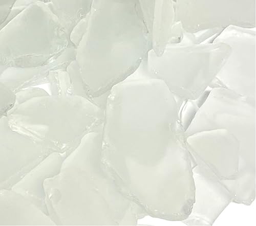 Tumbler Home Cristal de mar para manualidades Decoración de cristal de mar blanco de 12 onzas Lasas marinas perfectas para bricolaje joyas de vidrio