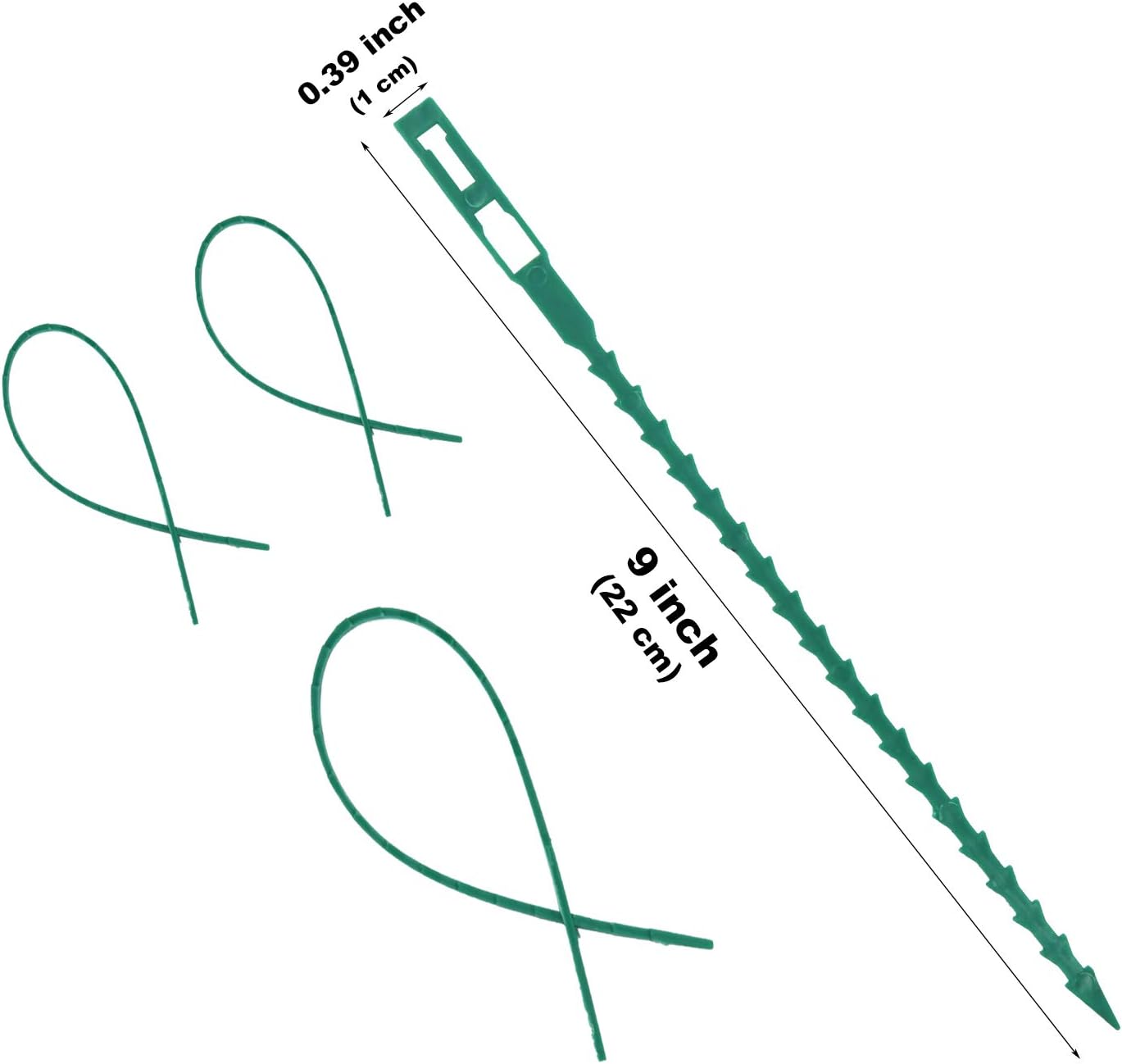 EuTengHao 100 Pieces Adjustable Garden Plant Twist Ties, 9 Inch Flexible Plastic Twist Ties Multi-Use for Secure Vine (Green) : Patio, Lawn & Garden