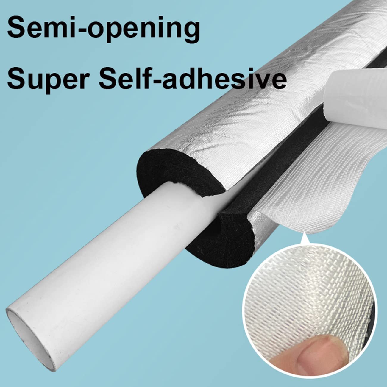 Coquilla Aislante De Papel De Aluminio Autoadhesivo, Cubierta De Aislamiento De Tubería Fácil De Instalar, para Calefacción Y Fontanería Doméstica, ID 25-108mm, Espesor De 20/30mm (Size : 108mmx30mm