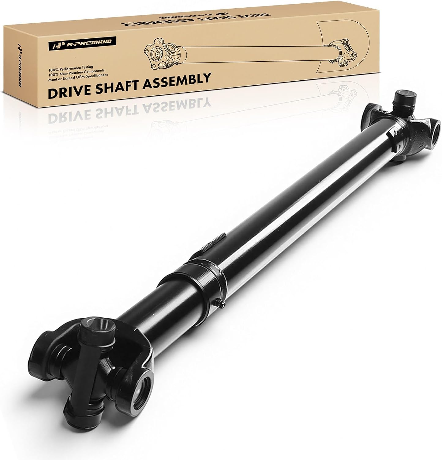 A-Premium Front Drive Shaft Driveshaft Assembly Compatible with Cadillac, Chevrolet, GMC Models - Escalade K1500 K2500 K3500 Suburban Tahoe Yukon, Automatic Transmission, Complete Prop Shaft