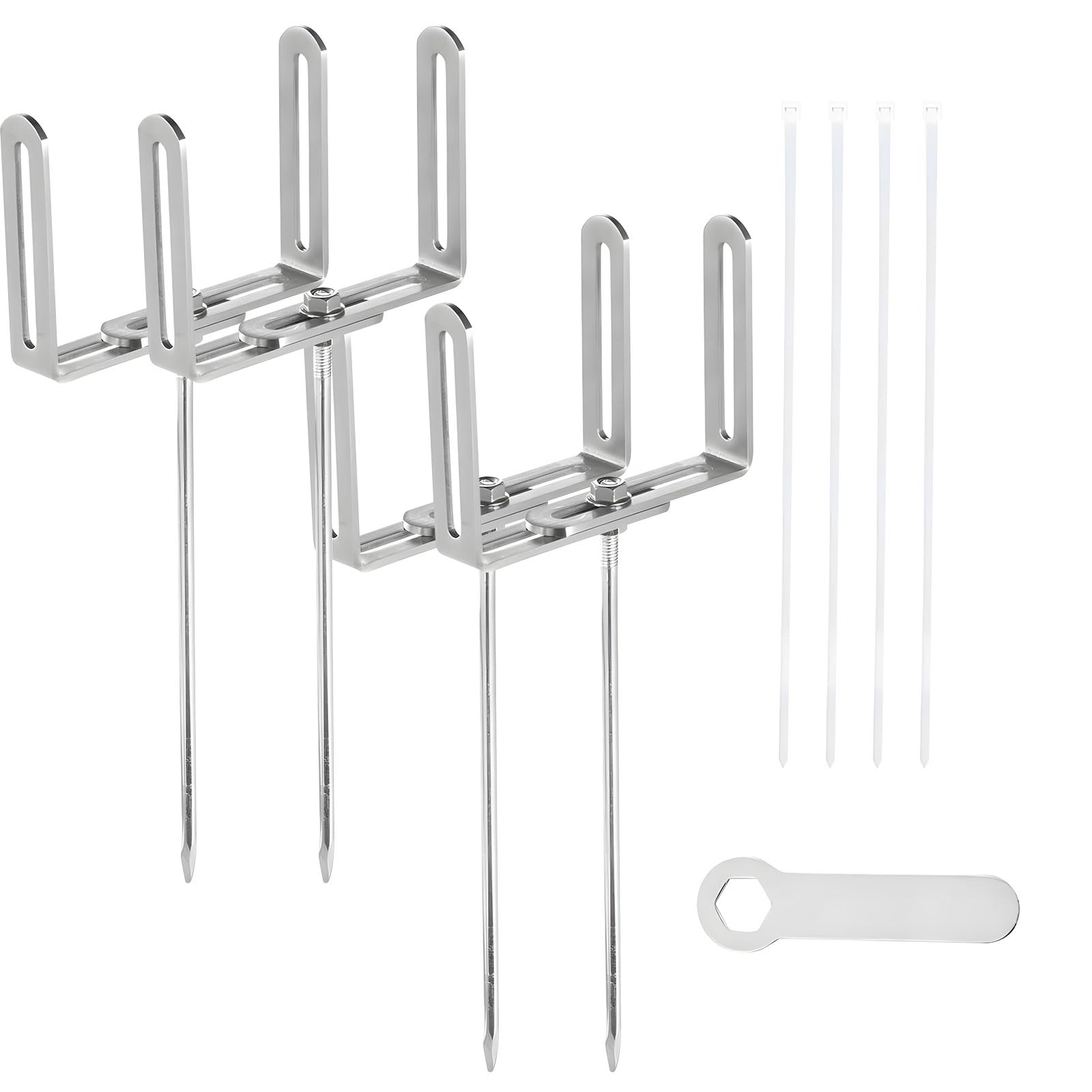 Elnwnnkc 20Cm Of 4 Galvanized Steel Downspout Parentheses Permanent For Outdoor Drain Effluent And Simple Arrange Downspout Assist Bracket