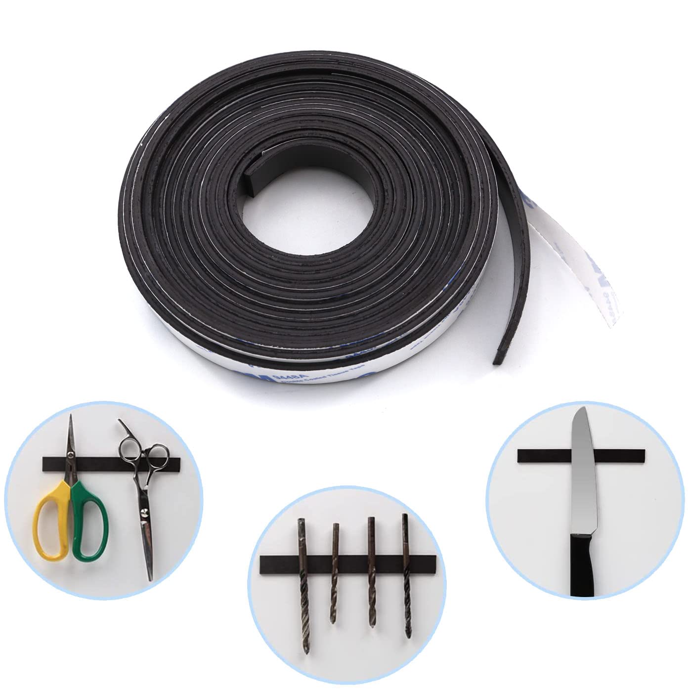 Cinta Magnética Autoadhesiva Fuerte 2m - Rollo Flexible Cortable Para Mosquiteras, Proyectos DIY Y Organización